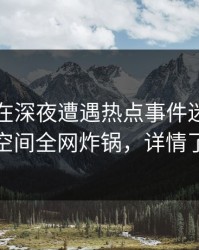 当事人在深夜遭遇热点事件迷醉，秘语空间全网炸锅，详情了解