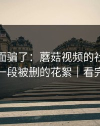别被表面骗了：蘑菇视频的社交焦虑其实有一段被删的花絮｜看完再骂我