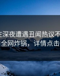 当事人在深夜遭遇丑闻热议不止，17c全网炸锅，详情点击