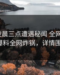 明星在凌晨三点遭遇秘闻 全网炸裂，51爆料全网炸锅，详情围观